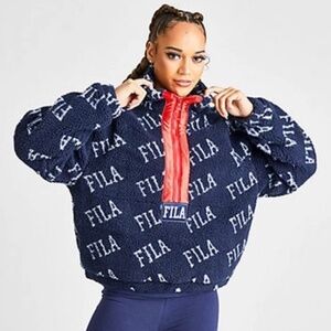 FILA Women's Jayla Sherpa Half-Zip Sweatshirt